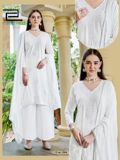 Blue hills white lily designer kurtis wholesale in chennai